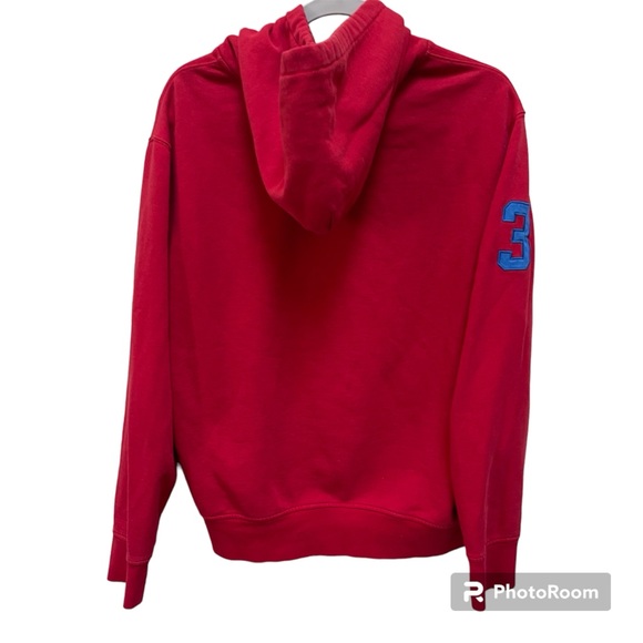 Polo Ralph Lauren Big Pony #3 Patch Edition Red Embroidered Hoodie Sweatshirt L - Picture 2 of 12
